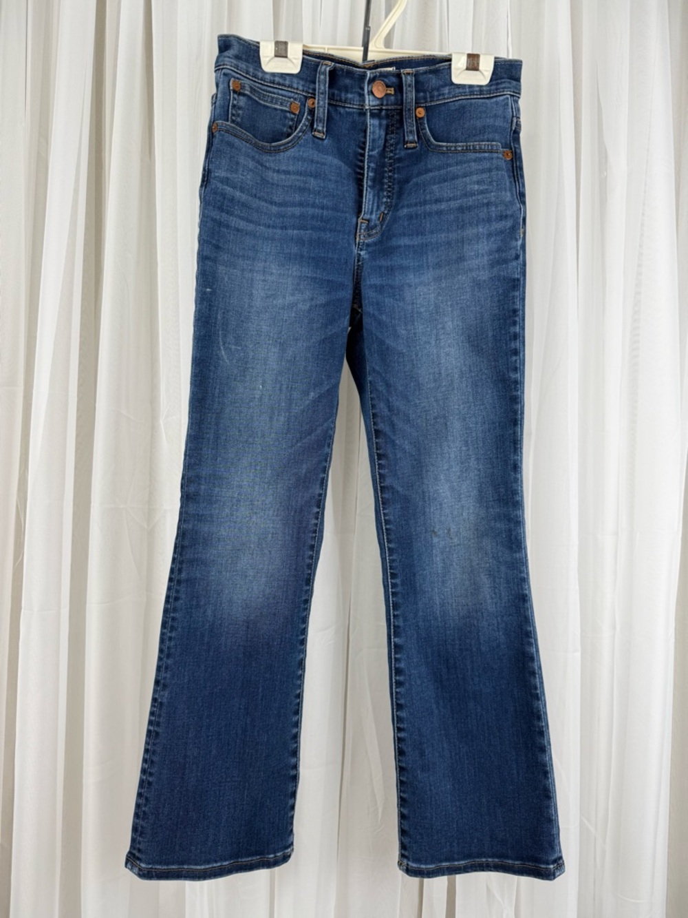 Madewell Cali Demi Boot Jeans 24 Mid Rise Flare Stretch Denim